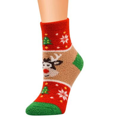 Womens Fuzzy Slipper Socks Soft Cabin Warm Cute Cozy Fluffy Winter Christmas Slipper Socks